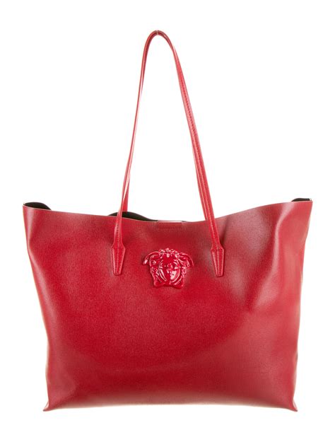 versace leather tote bag|authentic versace handbags.